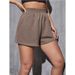 Aria Basics Aria Basics 2022 Summer Women's Fashion European And American Cross-Border Elastic Waist Loose Wide-Leg Solid Color Casual_ecoleips.com