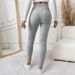Voya European And American Women's Basic Women's Fashion Simple Knitted Casual Pants, New Spring-summer Slim-fit Leg-slimming Nine-inch Pants
_ecoleips.com