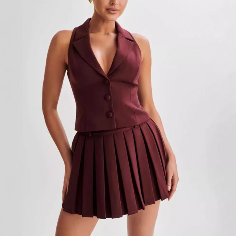 Women's Clothing Temperament Vest Loose Fashion Long Skirt Suit_ecoleips.com