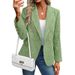 Women's Solid Color Suit Women's Autumn Simple Style Fashion Street Style Suit Top Wholesale_ecoleips.com
