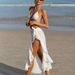 Women's Medium Stretch Long Skirt European American Style Polyester Loose Pleated Big Wave Hip Hugging_ecoleips.com