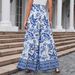 Breathable Printed Wide-Leg Pants For Women – Lightweight Polyester With Stretch (Floral/Tropical Patterns)_ecoleips.com
