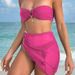 Women's Sexy Solid Color Bikini Set - Strapless 3-Piece Swimwear With Sheer Cover-Up | Trendy & Elegant_ecoleips.com