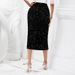 Aria Basics Aria Basics European And American Cross-border Women's Fashion Sequined Elegant High-waisted Sexy Skirt LFY0191_ecoleips.com