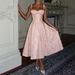New Arrival Women's Elegant Mid-Length Dress Spaghetti Strap Light Luxury For Banquets Weddings Proms_ecoleips.com