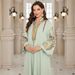 Muslim Rope Embroidery Clothing Dubai Saudi Abaya Comfortable Casual Women's Robe_ecoleips.com