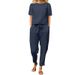 Bohemian Cotton Linen Summer Outfit Set – Oversized Blouse & Wide-Leg Pants – Relaxed Vintage Two-Piece Ensemble_ecoleips.com