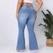 Women’s Clothing Traceable Denim Flared Pants Overseas Warehouse_ecoleips.com