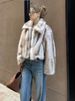Luxury Faux Fox Fur Coat For Women – Short Plush Jacket In Floral Print (S-L) | Elegant & Office-Chic_ecoleips.com