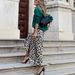 Women's Clothing Midi Skirt Leopard Print Elastic Waist A-Line Spring Autumn Regular Size Polyester_ecoleips.com