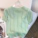 Women's Clothing Summer New Style Slim Fit Short Sleeve T-Shirt Versatile Ice Silk Knit Designer Thin Top Simple Niche_ecoleips.com