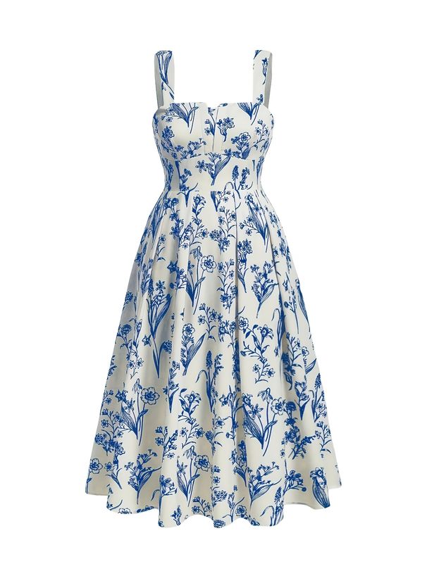 Plus-size Fashionable Elegant Printed Dress_ecoleips.com
