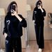 Women's Clothing Plus Size Women's Fashion Set Casual Spring/Autumn Loose Slimming Round Neck Sweatshirt And Wide Leg Pants Two-Piece Outfit_ecoleips.com