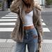 Diyun European And American Elegant Temperament Furry Long-Sleeve Coat Women's Clothing 2025 Autumn Winter_ecoleips.com