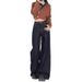 Denim Blue Wide-leg Jeans For Women, 2025 Autumn And Winter New Style, High-waisted, Loose, Slimming, Petite,_ecoleips.com