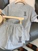 Women's Casual Smiley Print Short Sleeve T-Shirt & Shorts Set - Loose Fit Korean Style Summer Outfit_ecoleips.com