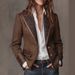 Vintage Contrast-Color Wool Blazer Coat For Women, Elegant Fall/Winter Thickened Tweed Jacket With Notched Lapel_ecoleips.com