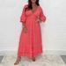 2023 . Wish Independent Site Cross-border New Fashion Comfortable Loose High-waisted Embroidered Solid Color Dress_ecoleips.com