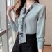 Women's Chiffon Blouse Long Sleeve Fashionable And Elegant Shirt Early Autumn Top New Style_ecoleips.com
