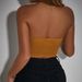 Aria Basics Aria Basics Cross-Border Glossy Tube Rhombus Crop Top Backless European And American Fishbone Waist Cincher Chest Wrap_ecoleips.com