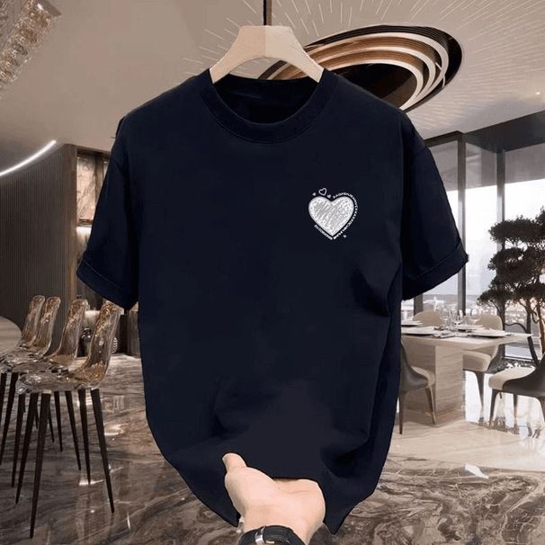 Men's Cool Sporty Casual T-Shirt Heavyweight Versatile Trendy American Summer Style Short Sleeved Wholesale Top for Cross-Border_ecoleips.com