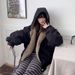 girl Hooded For Women, Short Style, 2025 New Autumn And Winter Small Size Popular Coat, Thickened Plush Cotton Padded Jacket_ecoleips.com