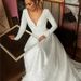 Wedding Dress 2024 New Long Sleeve Trailing Wedding Dress Sexy Deep V Backless Light Wedding Dress Large Size European and American Wedding Dress_ecoleips.com