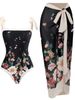 Sexy Slimming One-Piece Swimsuit Women's Beach Dress Set Fashionable Thermal Spa Swimming Bikini Full Coverage Fixed Chest Pad_ecoleips.com