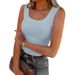 Women's Clothing Women's Square Neck Camisole Top Style Inner Layer Suit Outerwear Trendy For Formal & Casual For Women_ecoleips.com