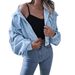 Ins Style Autumn Winter European American Lantern Long Sleeve Corduroy Casual Short Jacket Hot-Selling_ecoleips.com