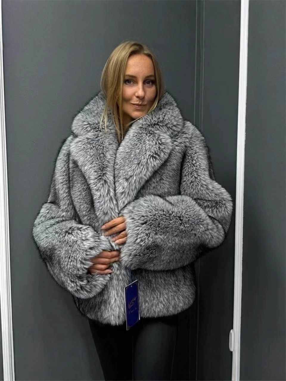 Luxury Faux Fur Coat For Women - Winter Warm Plush Outerwear With Elegant Notch Lapel, Soft & Cozy, Plus Size Options (XS-5XL)_ecoleips.com