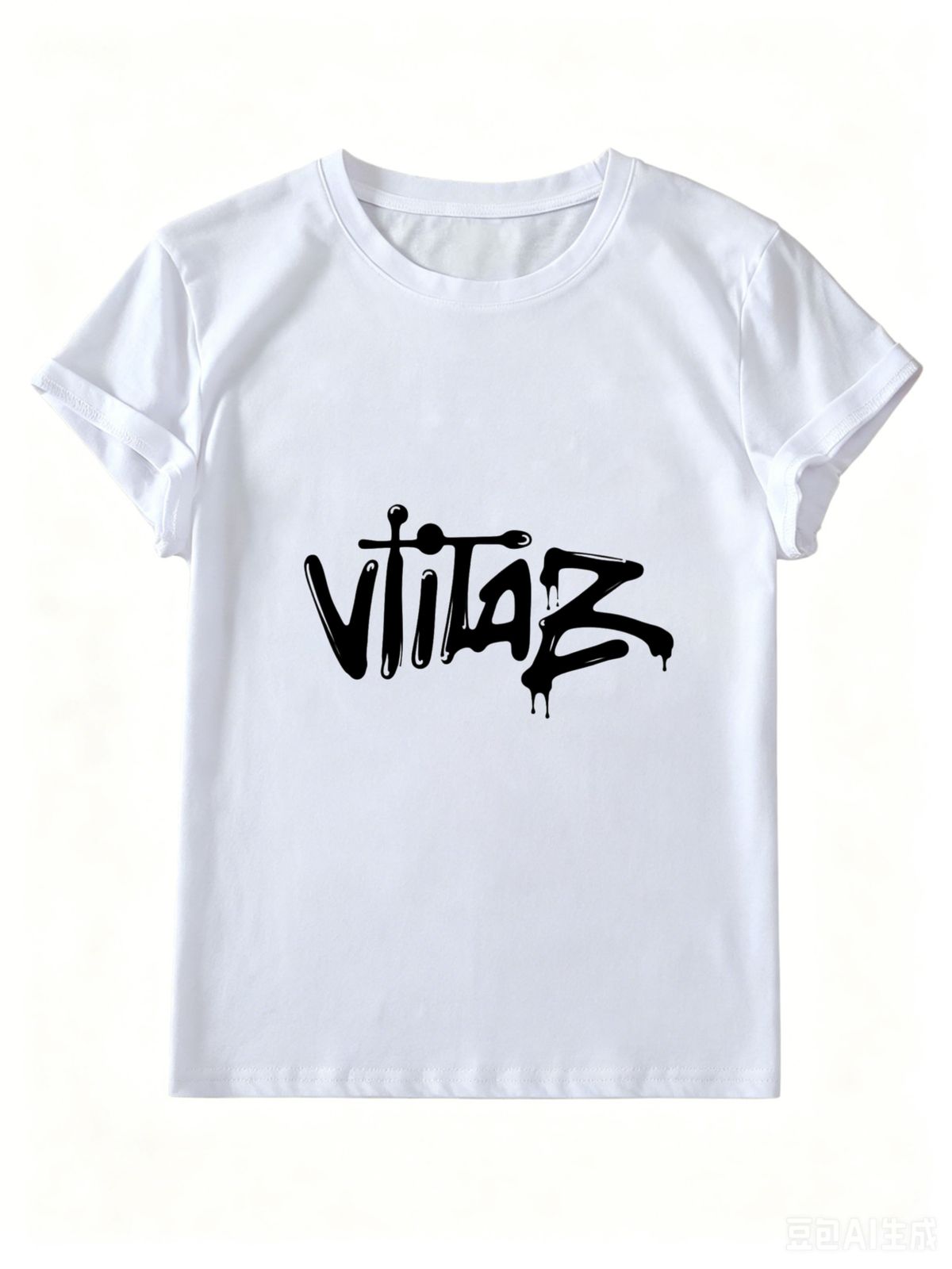 Women Elegant Slim Cotton T-Shirt, Black White Short Sleeve Fitted Top, Office Casual Daily Commute Wear Tee_ecoleips.com