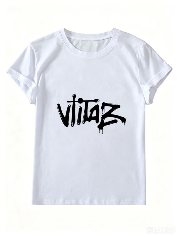 Women Elegant Slim Cotton T-Shirt, Black White Short Sleeve Fitted Top, Office Casual Daily Commute Wear Tee_ecoleips.com