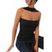 2026 Spring/Summer New Cross-Border Women's Fashion Ins Trendy Style Unique Anti-Back-Hanging Neck Slim Fit Camisole Top_ecoleips.com