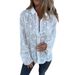 Embroidered Linen-Blend Shirt – Oversized Boho Blouse With Floral Cutouts & Peplum Hem (White/Apricot, Polyester, Long Sleeve, S-XXL)_ecoleips.com