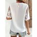 Women's Clothing Spring And Summer Women's Clothing Fashion Solid Color Round Neck Lace Short Sleeve T Shirt Top Fashionable And Versatile_ecoleips.com