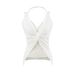 Purely Sensual Lace Spliced Halter Neck Camisole Women, Summer Design, V-neck Sleeveless Slim-fit Top For Outerwear_ecoleips.com