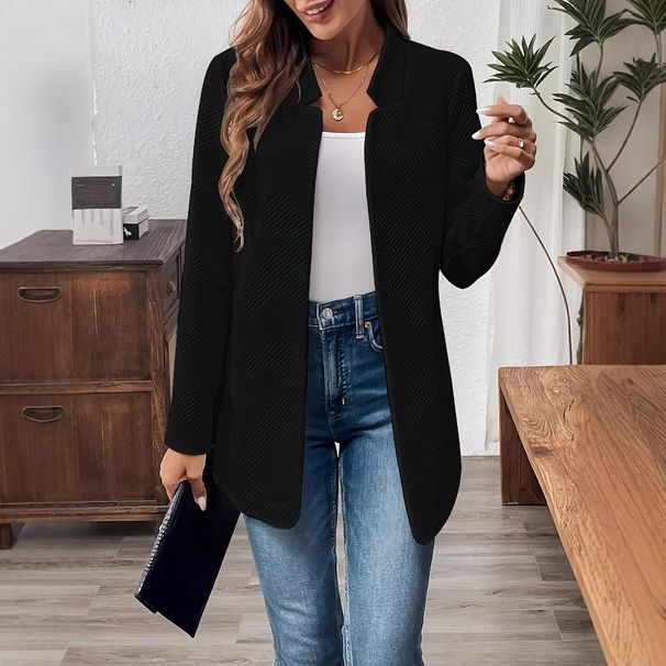 Men's Slim Fit Polyester Blazer Jacket - Wrinkle-Free, Stand Collar, Long Sleeve, Elegant Office Wear (White/Black/Gray, S-Xxl)_ecoleips.com
