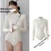 Aria Basics New One-Piece Swimsuit Conservative Tummy Covering Slimming Sleeve Long Pants Sun Protection Quick-Dry Snorkeling_ecoleips.com