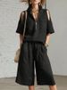 Women's Summer Two Piece Set Short Sleeve Shirt And Loose Pants Cross Border Style Bestseller 2026_ecoleips.com