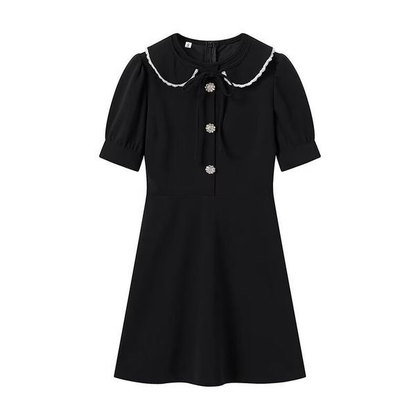 Women's Removable Baby Collar Dress - Sweet & Elegant Spring Dress (European & American Style)_ecoleips.com