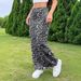 Women's High-Waisted Midi Skirt Leopard Print Knit Knee-Length Fitted Spring New Arrival_ecoleips.com
