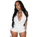 D25ST127 European American Style Summer New Women's Halter Neck, Off-shoulder, Tie-back Top And Shorts Two-piece Set_ecoleips.com