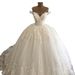 Mid Waist French Style Wedding Dress With Long Train, Dreamy White Lace Backless Bridal Gown, Simple Elegant Medium Length Design_ecoleips.com
