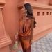Summer New Slim Fit Swinging Collar Satin Gradient Elegance Sexy Dress_ecoleips.com