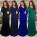 Fashion Women's Clothing Elegant Temperament Lower Slit Evening Dress Dress_ecoleips.com
