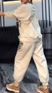 Women's Clothing New Leopard Print Hot Stamping Sweatshirt Two Piece Casual Pants_ecoleips.com