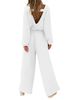 Women's Clothing Fashion Sports Leisure Long Sleeved Solid Color Backless Sweater Jumpsuit Suit For Women_ecoleips.com