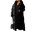 Women's Long Hooded Zip-Up Cotton Coat - Casual Loose Fit Warm Winter Jacket In Solid Colors (Green, Black, Blue, Orange, Army Green, Camel)_ecoleips.com
