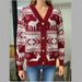 Festive Jacquard Christmas Sweater For Women – Cozy & Stylish Holiday Pullover (XS-XL, Classic Red)_ecoleips.com